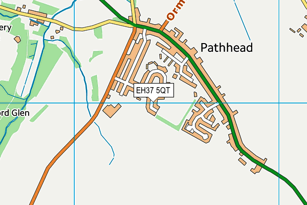 EH37 5QT map - OS VectorMap District (Ordnance Survey)