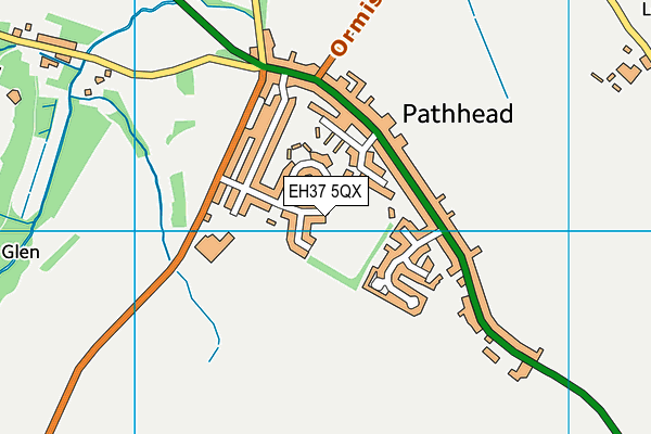 EH37 5QX map - OS VectorMap District (Ordnance Survey)