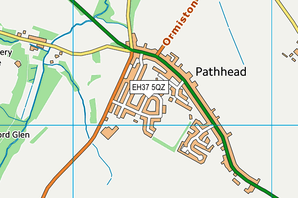 EH37 5QZ map - OS VectorMap District (Ordnance Survey)