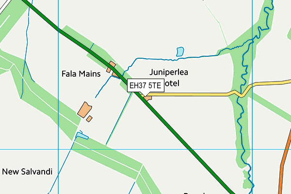EH37 5TE map - OS VectorMap District (Ordnance Survey)