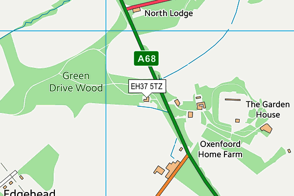 EH37 5TZ map - OS VectorMap District (Ordnance Survey)