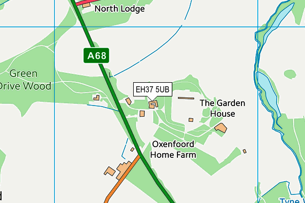 EH37 5UB map - OS VectorMap District (Ordnance Survey)