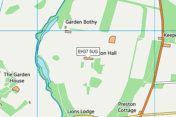 EH37 5UG map - OS VectorMap District (Ordnance Survey)