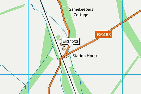 EH37 5XS map - OS VectorMap District (Ordnance Survey)