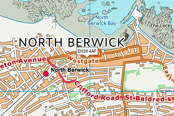 EH39 4AF map - OS VectorMap District (Ordnance Survey)