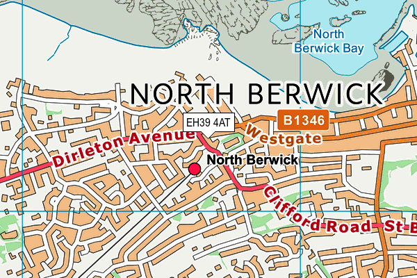 EH39 4AT map - OS VectorMap District (Ordnance Survey)