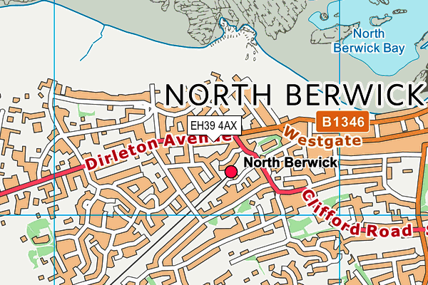 EH39 4AX map - OS VectorMap District (Ordnance Survey)