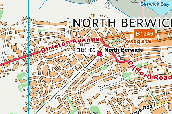 EH39 4BD map - OS VectorMap District (Ordnance Survey)