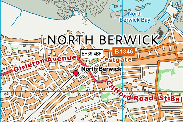 EH39 4BF map - OS VectorMap District (Ordnance Survey)
