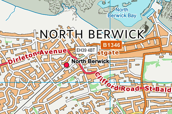 EH39 4BT map - OS VectorMap District (Ordnance Survey)