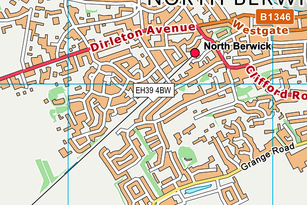 EH39 4BW map - OS VectorMap District (Ordnance Survey)
