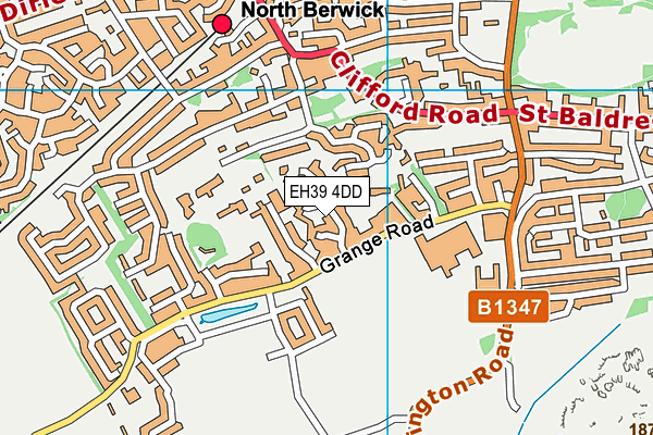 EH39 4DD map - OS VectorMap District (Ordnance Survey)