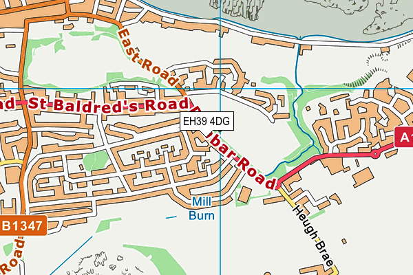 EH39 4DG map - OS VectorMap District (Ordnance Survey)