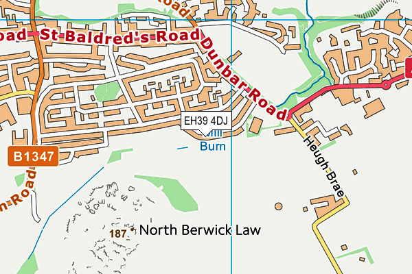 EH39 4DJ map - OS VectorMap District (Ordnance Survey)