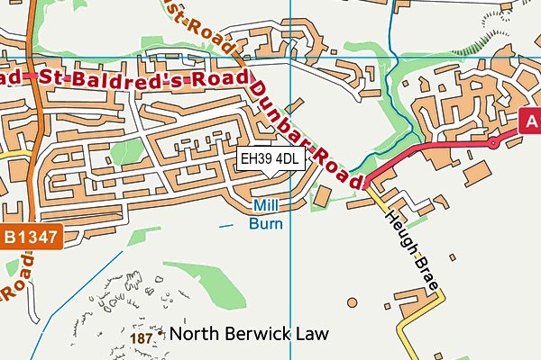 EH39 4DL map - OS VectorMap District (Ordnance Survey)