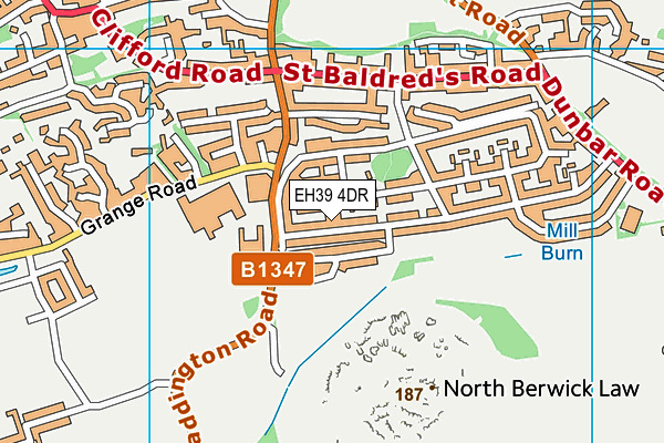 EH39 4DR map - OS VectorMap District (Ordnance Survey)