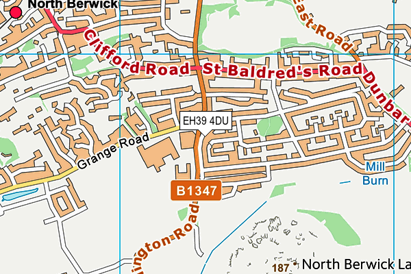 EH39 4DU map - OS VectorMap District (Ordnance Survey)