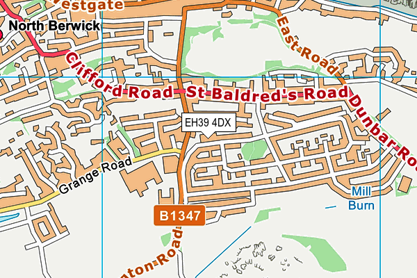 EH39 4DX map - OS VectorMap District (Ordnance Survey)