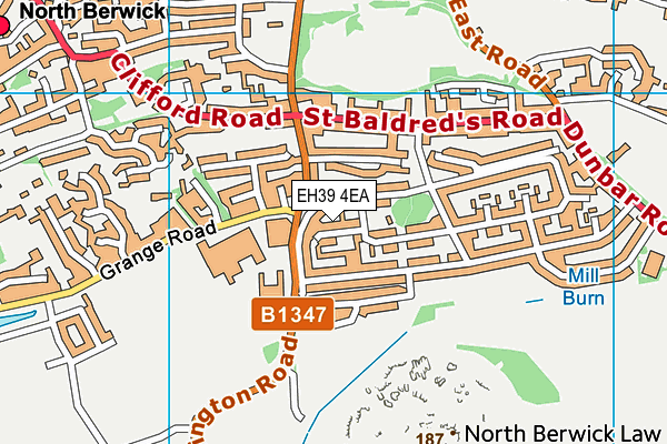 EH39 4EA map - OS VectorMap District (Ordnance Survey)