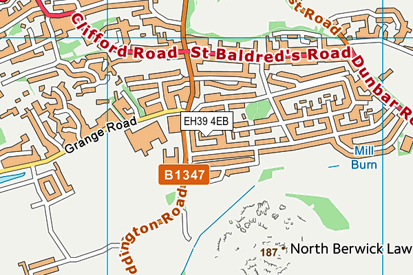 EH39 4EB map - OS VectorMap District (Ordnance Survey)