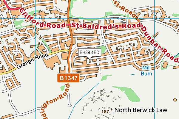 EH39 4ED map - OS VectorMap District (Ordnance Survey)