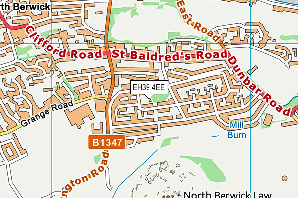 EH39 4EE map - OS VectorMap District (Ordnance Survey)