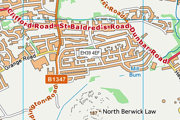 EH39 4EF map - OS VectorMap District (Ordnance Survey)