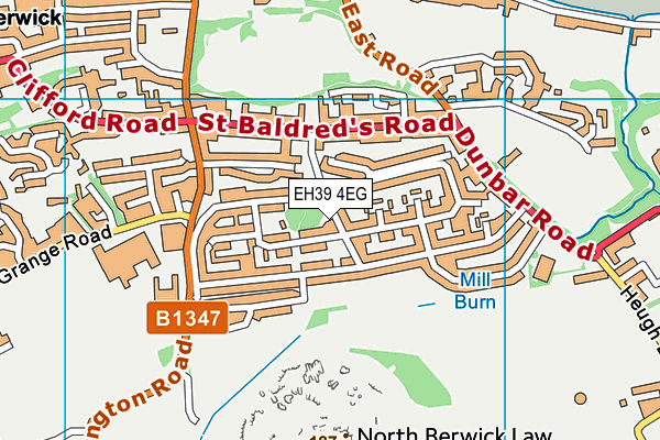 EH39 4EG map - OS VectorMap District (Ordnance Survey)