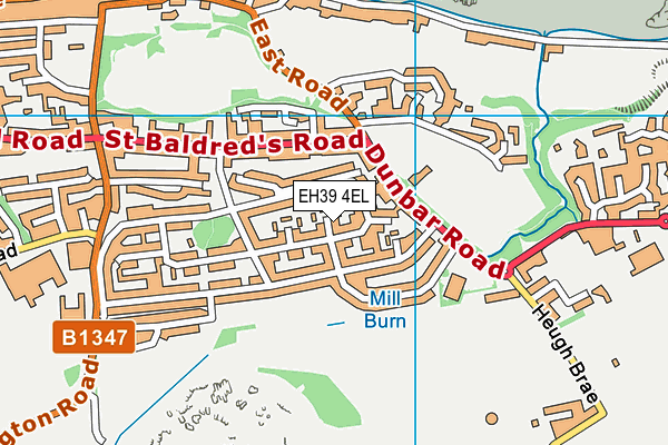 EH39 4EL map - OS VectorMap District (Ordnance Survey)