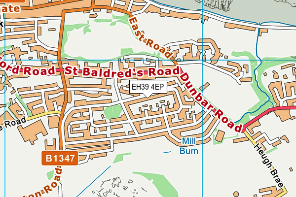 EH39 4EP map - OS VectorMap District (Ordnance Survey)