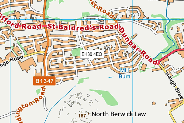 EH39 4EQ map - OS VectorMap District (Ordnance Survey)