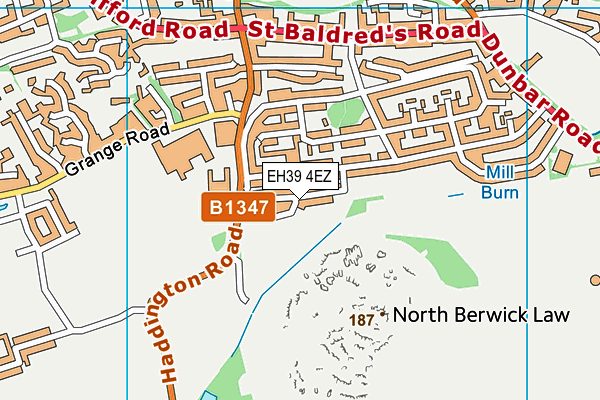 EH39 4EZ map - OS VectorMap District (Ordnance Survey)