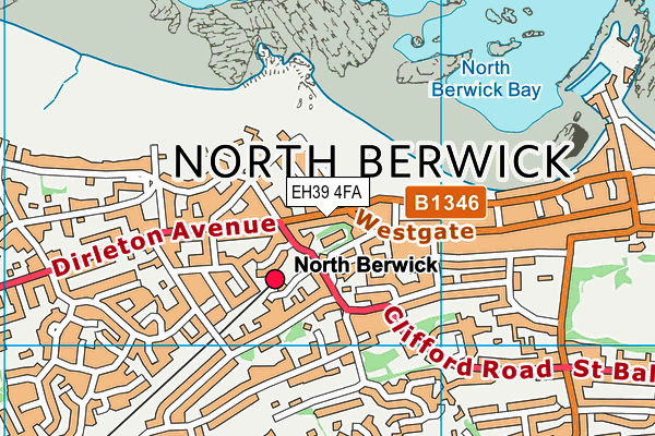 EH39 4FA map - OS VectorMap District (Ordnance Survey)