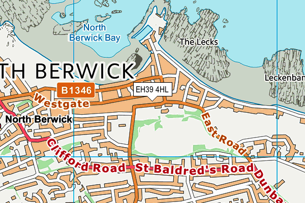 EH39 4HL map - OS VectorMap District (Ordnance Survey)