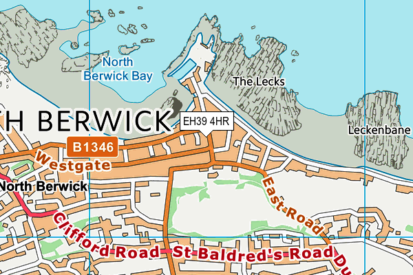 EH39 4HR map - OS VectorMap District (Ordnance Survey)