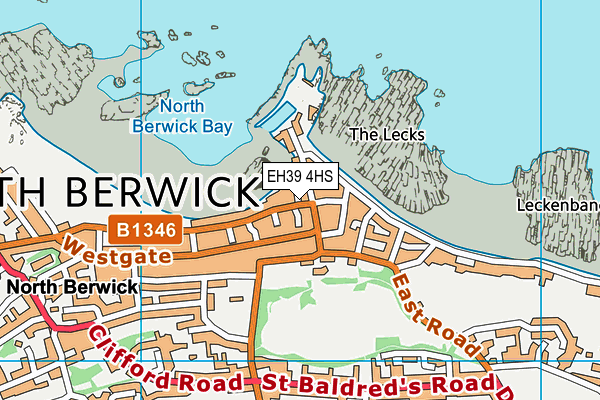 EH39 4HS map - OS VectorMap District (Ordnance Survey)