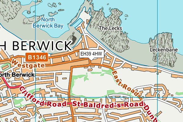 EH39 4HW map - OS VectorMap District (Ordnance Survey)