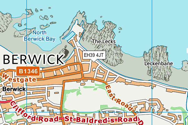 EH39 4JT map - OS VectorMap District (Ordnance Survey)