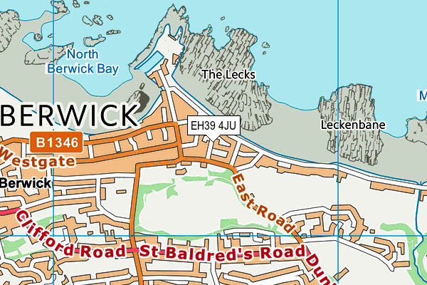 EH39 4JU map - OS VectorMap District (Ordnance Survey)