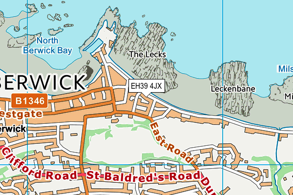 EH39 4JX map - OS VectorMap District (Ordnance Survey)