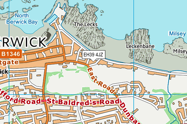 EH39 4JZ map - OS VectorMap District (Ordnance Survey)