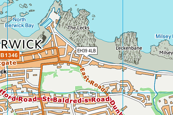EH39 4LB map - OS VectorMap District (Ordnance Survey)