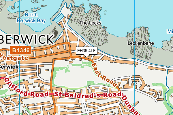 EH39 4LF map - OS VectorMap District (Ordnance Survey)