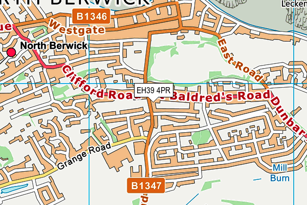 EH39 4PR map - OS VectorMap District (Ordnance Survey)