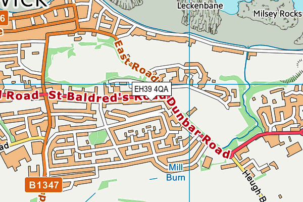 EH39 4QA map - OS VectorMap District (Ordnance Survey)