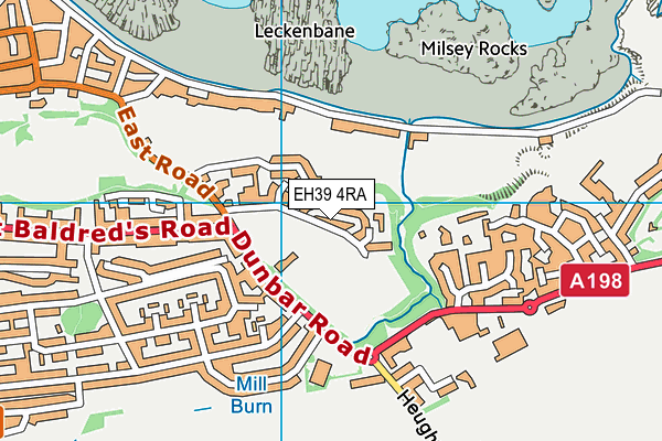 EH39 4RA map - OS VectorMap District (Ordnance Survey)