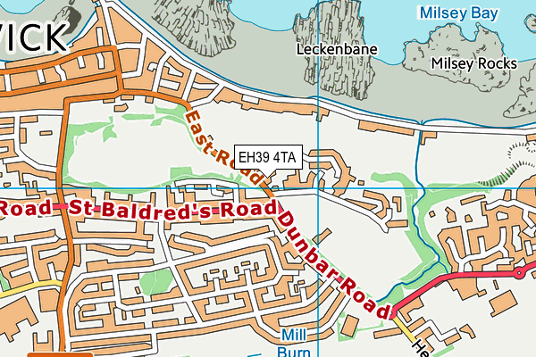 EH39 4TA map - OS VectorMap District (Ordnance Survey)