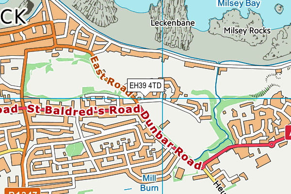 EH39 4TD map - OS VectorMap District (Ordnance Survey)