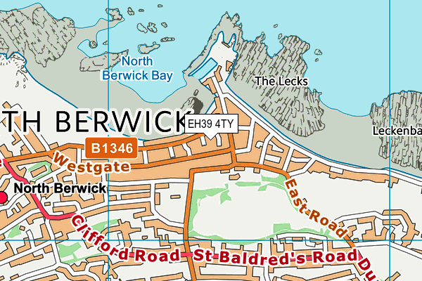 EH39 4TY map - OS VectorMap District (Ordnance Survey)