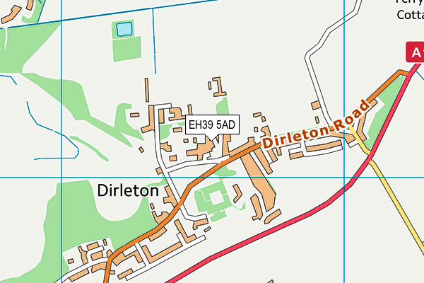 EH39 5AD map - OS VectorMap District (Ordnance Survey)